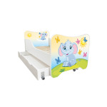 Detská posteľ Top Beds Happy Kitty 140x70 Sloník so zásuvkou